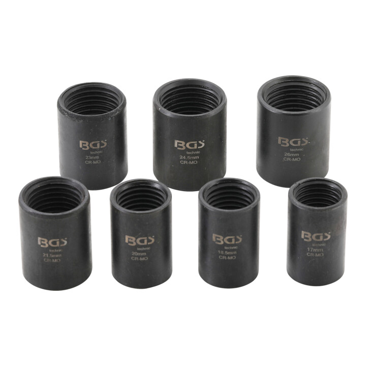 BGS Speciale doppenset / schroefuitdraaier 12,5 mm (1/2 inch) SW 17 - 26 mm 7 delig