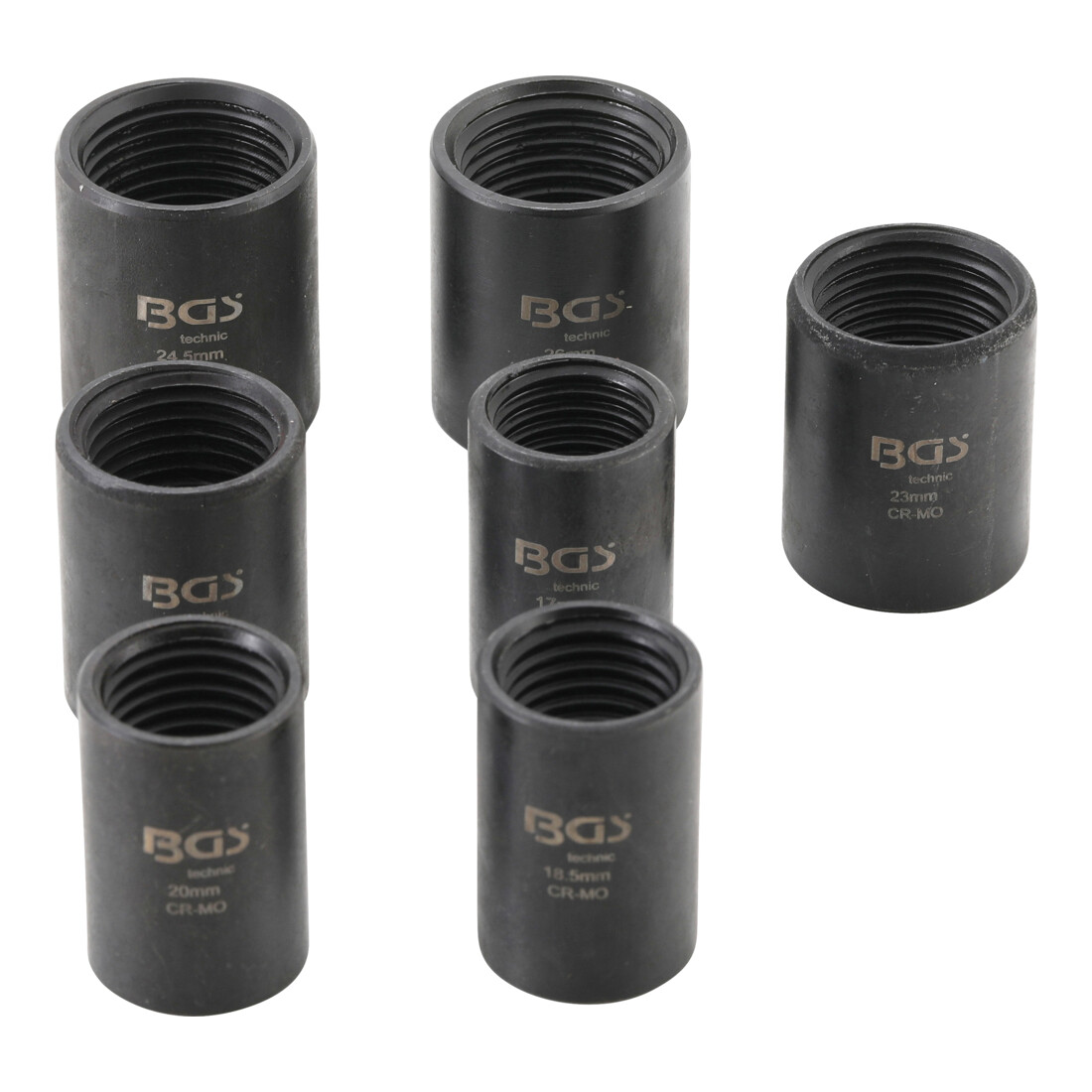 BGS Speciale doppenset / schroefuitdraaier 12,5 mm (1/2 inch) SW 17 - 26 mm 7 delig
