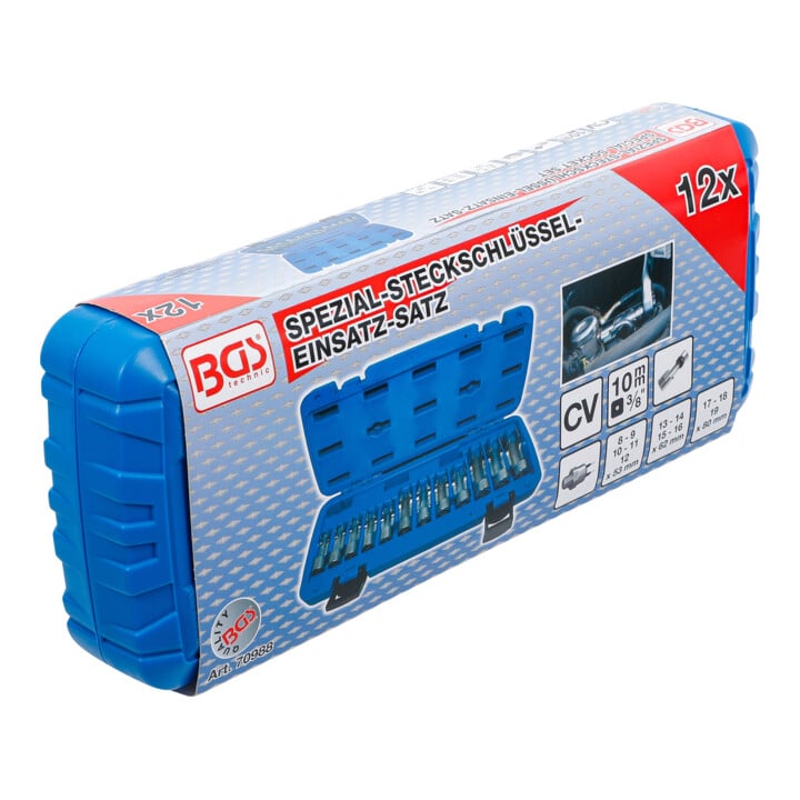 BGS Speciale dopsleutelset met sleuf | 10 mm (3/8") | 5 - 19 mm | 12-dlg.
