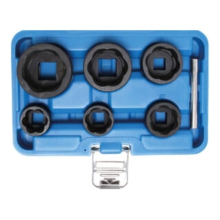 BGS Speciale dopsleutelset / schroefuittrekker aandrijving vierkantaandrijving 12,5 mm (1/2 inch) + 20 mm (3/4 inch) SW 22 - 41 mm 6 delig
