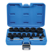 BGS Speciale dopsleutelset / schroefuittrekker aandrijving vierkantaandrijving 12,5 mm SW 8 - 27 mm 16 dlg.
