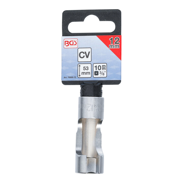 BGS Spezial-Steckschlüssel-Einsatz, geschlitzt 70988-12, Antrieb Innenvierkant 10 mm (3/8"), SW 12 mm