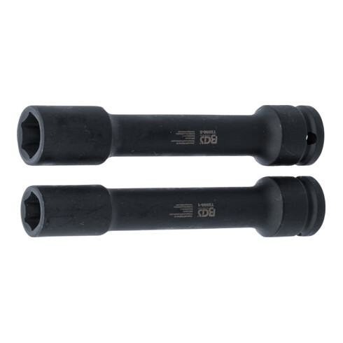 BGS Spezial-Steckschlüssel-Einsatz-Satz 72000, für Ausgleichsgetriebeflansch-Mutter, für Volvo, SW 15 - 18 mm
