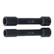 BGS Spezial-Steckschlüssel-Einsatz-Satz 72000, für Ausgleichsgetriebeflansch-Mutter, für Volvo, SW 15 - 18 mm