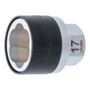 BGS Spiraalprofiel-dopsleutel inzet / schroefuitdraaier, aandrijving buitensleutel 17 mm, SW 17 mm