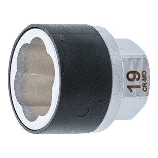 BGS Spiraalprofiel-dopsleutel inzetstuk / schroefuitdraaier, aandrijving buitensleutel 19 mm, SW 19 mm