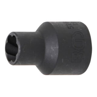 BGS Spiral-Profil-Steckschlüssel-Einsatz / Schraubenausdreher 5266-10, Antrieb Innenvierkant 12,5 mm (1/2"), SW 10 mm