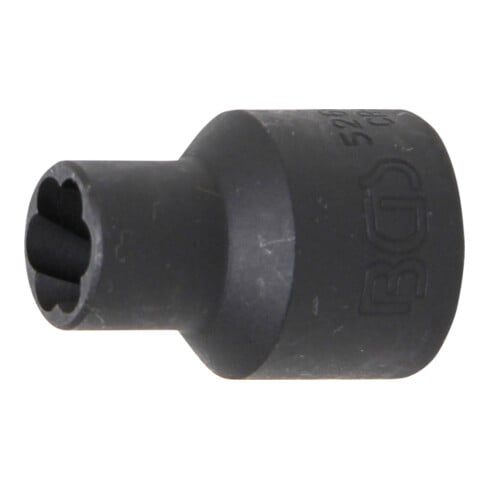 BGS Spiral-Profil-Steckschlüssel-Einsatz / Schraubenausdreher 5266-10, Antrieb Innenvierkant 12,5 mm (1/2"), SW 10 mm
