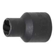 BGS Spiral-Profil-Steckschlüssel-Einsatz / Schraubenausdreher 5266-10, Antrieb Innenvierkant 12,5 mm (1/2"), SW 10 mm