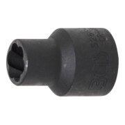BGS Spiral-Profil-Steckschlüssel-Einsatz / Schraubenausdreher 5266-11, Antrieb Innenvierkant 12,5 mm (1/2"), SW 11 mm