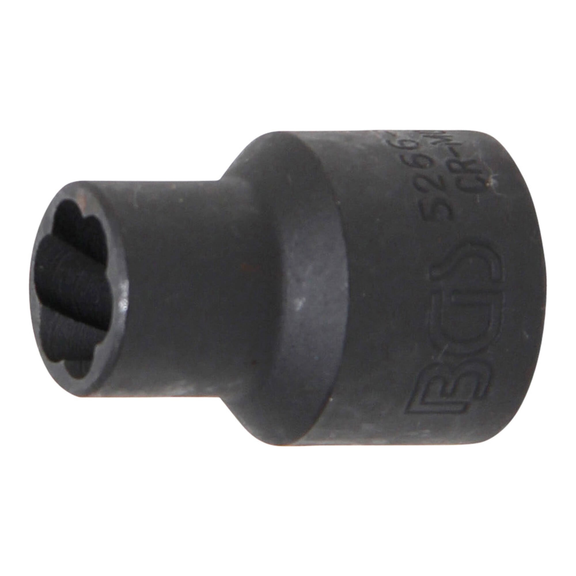 BGS Spiral-Profil-Steckschlüssel-Einsatz / Schraubenausdreher 5266-11, Antrieb Innenvierkant 12,5 mm (1/2"), SW 11 mm ; BGS technic