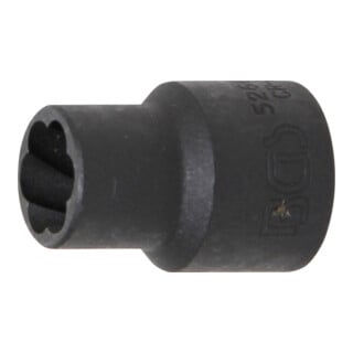 BGS Spiral-Profil-Steckschlüssel-Einsatz / Schraubenausdreher 5266-12, Antrieb Innenvierkant 12,5 mm (1/2"), SW 12 mm