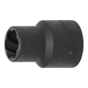 BGS Spiral-Profil-Steckschlüssel-Einsatz / Schraubenausdreher 5266-12, Antrieb Innenvierkant 12,5 mm (1/2"), SW 12 mm