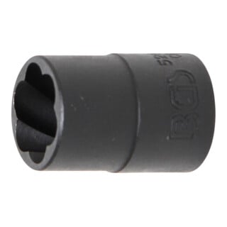 BGS Spiral-Profil-Steckschlüssel-Einsatz / Schraubenausdreher 5266-16, Antrieb Innenvierkant 12,5 mm (1/2"), SW 16 mm