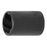 BGS Spiral-Profil-Steckschlüssel-Einsatz / Schraubenausdreher 5266-17, Antrieb Innenvierkant 12,5 mm (1/2"), SW 17 mm