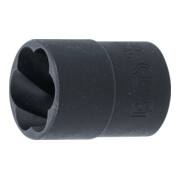 BGS Spiral-Profil-Steckschlüssel-Einsatz / Schraubenausdreher 5266-19, Antrieb Innenvierkant 12,5 mm (1/2"), SW 19 mm