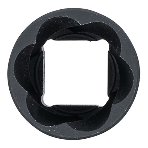BGS Spiral-Profil-Steckschlüssel-Einsatz / Schraubenausdreher 5266-19, Antrieb Innenvierkant 12,5 mm (1/2"), SW 19 mm