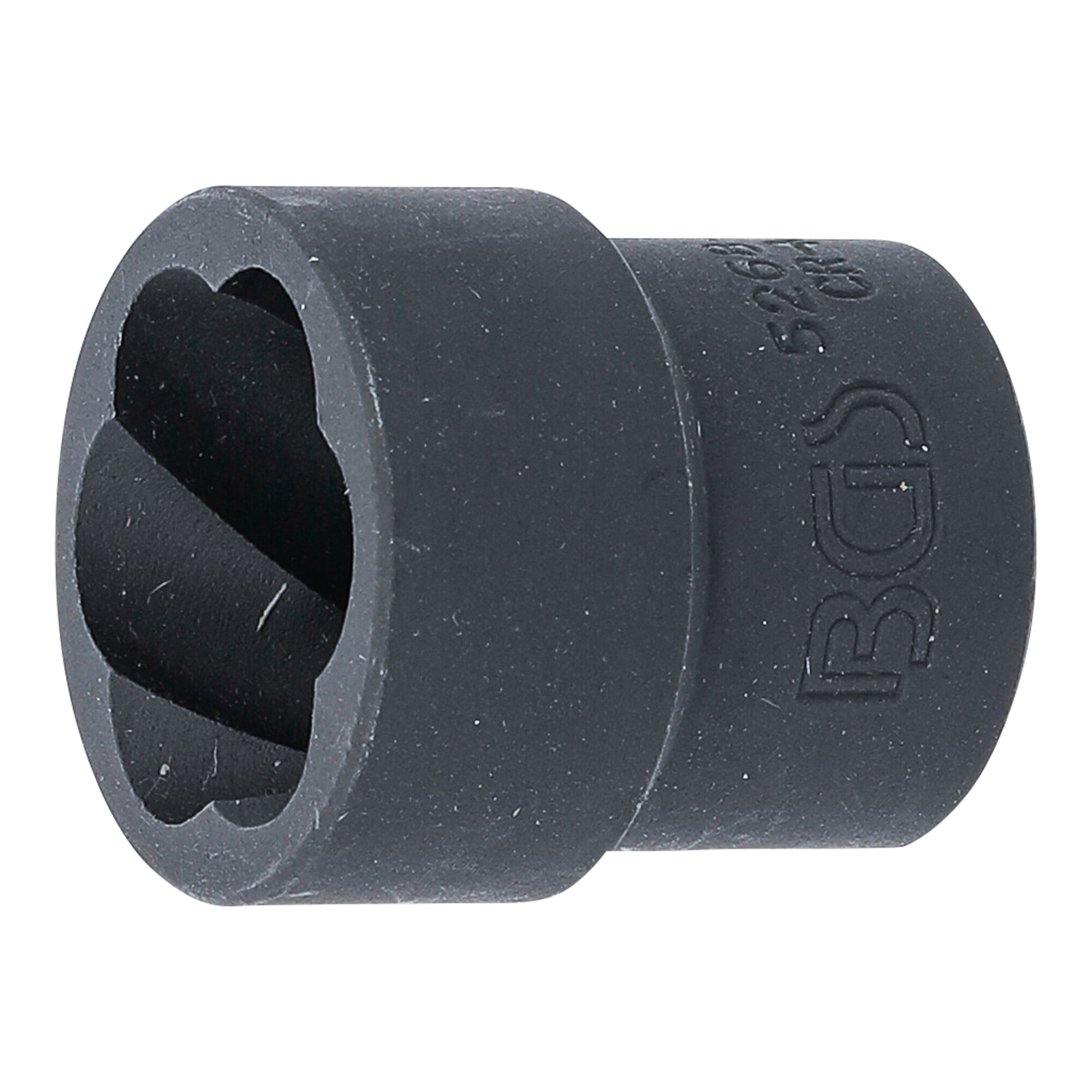 BGS Spiral-Profil-Steckschlüssel-Einsatz / Schraubenausdreher 5268-22, Antrieb Innenvierkant 12,5 mm (1/2"), SW 22 mm ; BGS technic