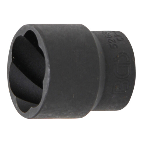 BGS Spiral-Profil-Steckschlüssel-Einsatz / Schraubenausdreher 5268-24, Antrieb Innenvierkant 12,5 mm (1/2"), SW 24 mm