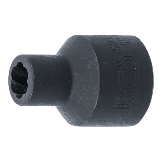 BGS Spiral-Profil-Steckschlüssel-Einsatz / Schraubenausdreher 5269-8, Antrieb Innenvierkant 12,5 mm (1/2"), SW 8 mm