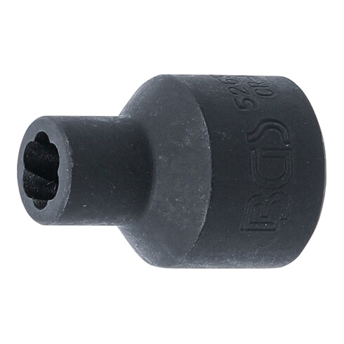 BGS Spiral-Profil-Steckschlüssel-Einsatz / Schraubenausdreher 5269-8, Antrieb Innenvierkant 12,5 mm (1/2"), SW 8 mm