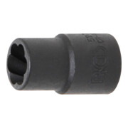 BGS Spiral-Profil-Steckschlüssel-Einsatz / Schraubenausdreher 5271, Antrieb Innenvierkant 10 mm (3/8"), SW 11 mm
