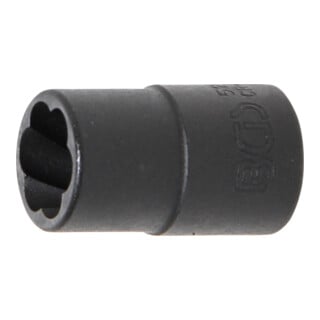 BGS Spiral-Profil-Steckschlüssel-Einsatz / Schraubenausdreher 5272, Antrieb Innenvierkant 10 mm (3/8"), SW 12 mm