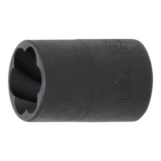 BGS Spiral-Profil-Steckschlüssel-Einsatz / Schraubenausdreher 5275, Antrieb Innenvierkant 10 mm (3/8"), SW 15 mm