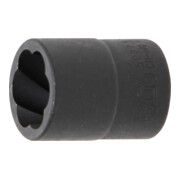 BGS Spiral-Profil-Steckschlüssel-Einsatz / Schraubenausdreher 5277, Antrieb Innenvierkant 10 mm (3/8"), SW 17 mm