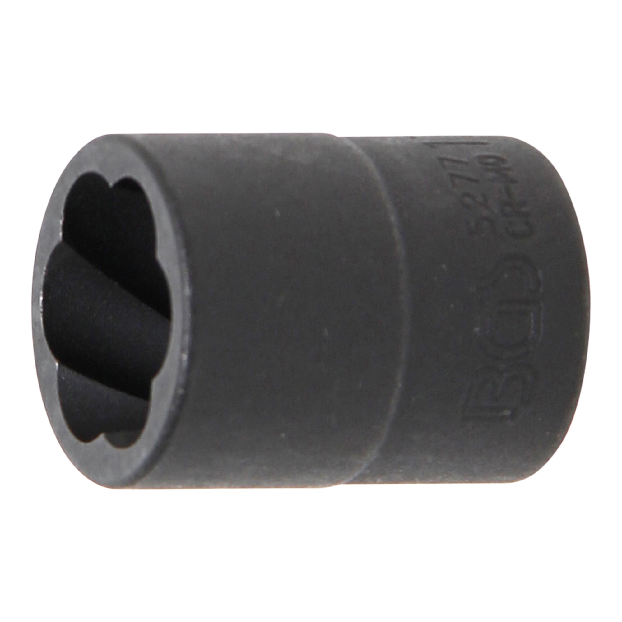 BGS Spiral-Profil-Steckschlüssel-Einsatz / Schraubenausdreher 5277, Antrieb Innenvierkant 10 mm (3/8"), SW 17 mm ; BGS technic