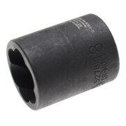 BGS Spiral-Profil-Steckschlüssel-Einsatz / Schraubenausdreher 5278, Antrieb Innenvierkant 10 mm (3/8"), SW 18 mm