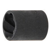 BGS Spiral-Profil-Steckschlüssel-Einsatz / Schraubenausdreher 5279, Antrieb Innenvierkant 10 mm (3/8"), SW 19 mm