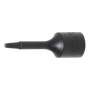 BGS Spiral-Profil-Steckschlüssel-Einsatz / Schraubenausdreher 5281-3, Antrieb Innenvierkant 10 mm (3/8"), 3 mm