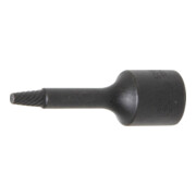 BGS Spiral-Profil-Steckschlüssel-Einsatz / Schraubenausdreher 5281-4, Antrieb Innenvierkant 10 mm (3/8"), 4 mm