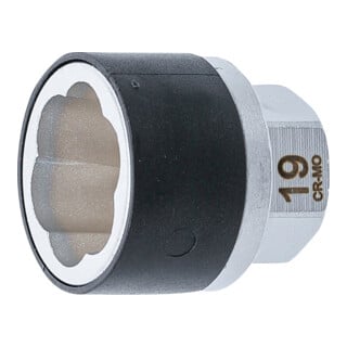 BGS Spiral-Profil-Steckschlüssel-Einsatz / Schraubenausdreher, Antrieb Außensechskant 19 mm, SW 19 mm