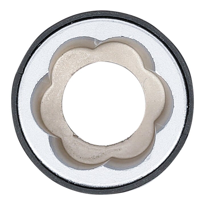 BGS Spiral-Profil-Steckschlüssel-Einsatz / Schraubenausdreher, Antrieb Außensechskant 19 mm, SW 19 mm