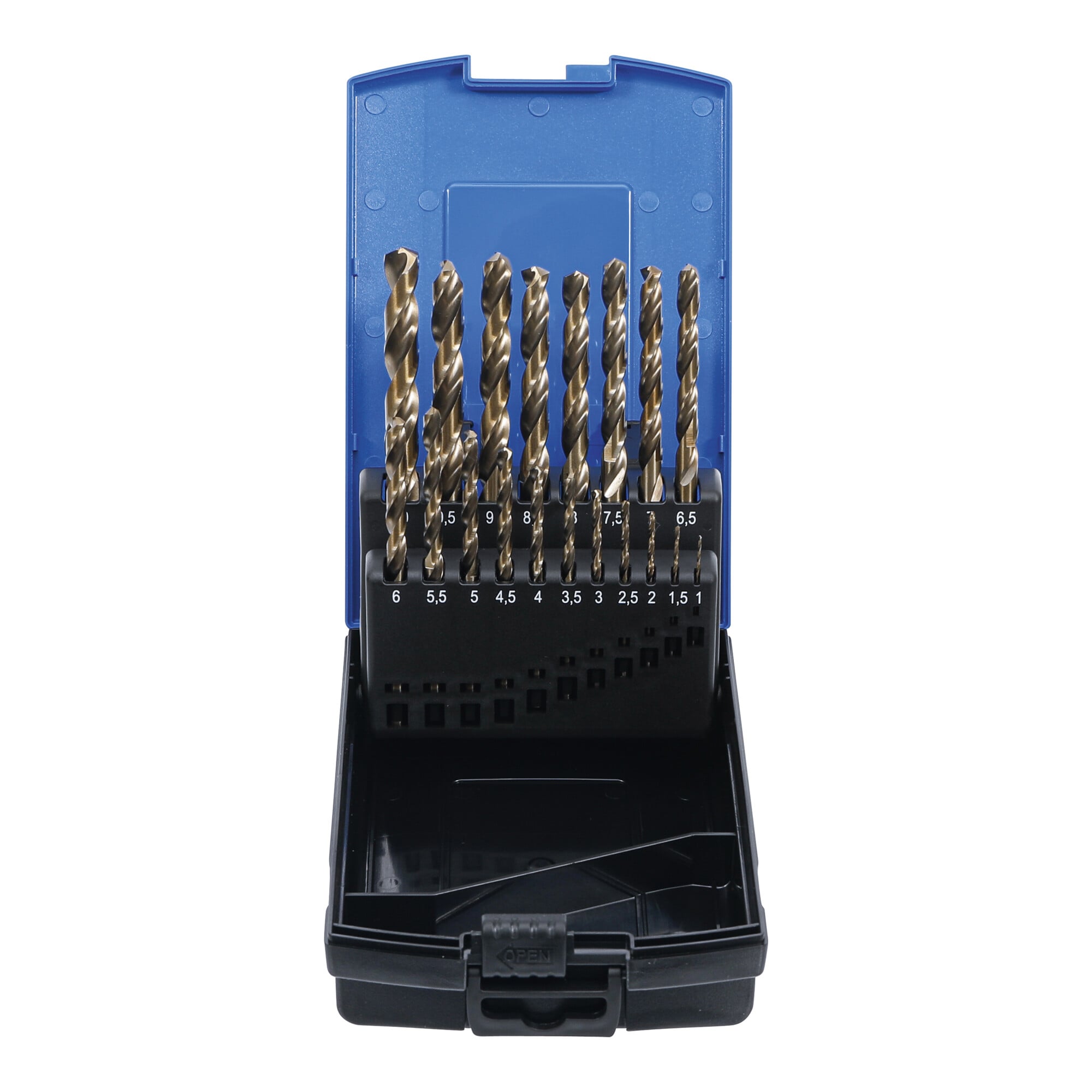 BGS Spiralbohrer-Satz HSS-G M35 Cobaltstahl 1 - 10 mm, 19-tlg. ; BGS technic