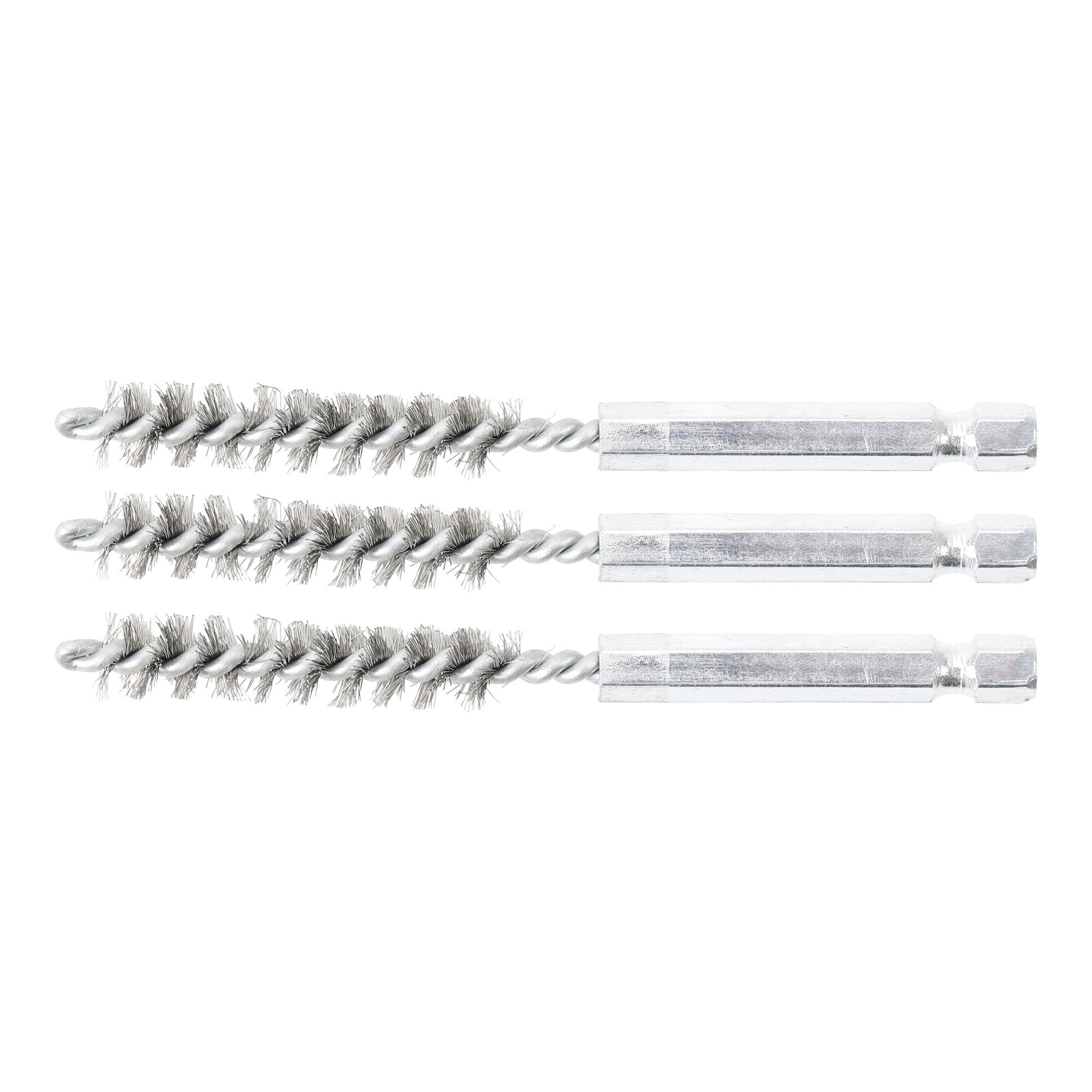 BGS Stahlbürste 9 mm Antrieb Außensechskant 6,3 mm (1/4 Zoll) 3 teilig ; BGS technic