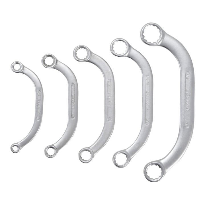 BGS Starter- en bloksleutelset inch maten SW 1/4 inch - 7/8 inch 5 delig