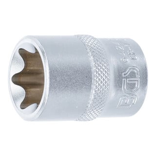 BGS Steckschlüssel-Einsatz E-Profil 6424, Antrieb Innenvierkant 12,5 mm (1/2"), SW E24