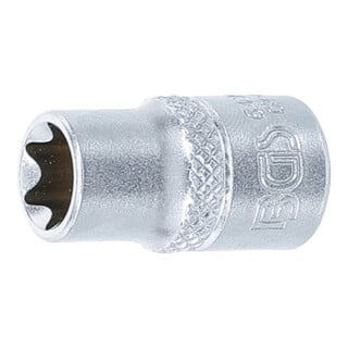 BGS Steckschlüssel-Einsatz E-Profil 6430, Antrieb Innenvierkant 6,3 mm (1/4"), SW E10