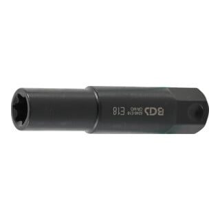 BGS Steckschlüssel-Einsatz E-Profil, extra lang 5246-E18, Antrieb Außensechskant 22 mm, SW E18