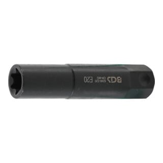 BGS Steckschlüssel-Einsatz E-Profil, extra lang 5246-E20, Antrieb Außensechskant 22 mm, SW E20