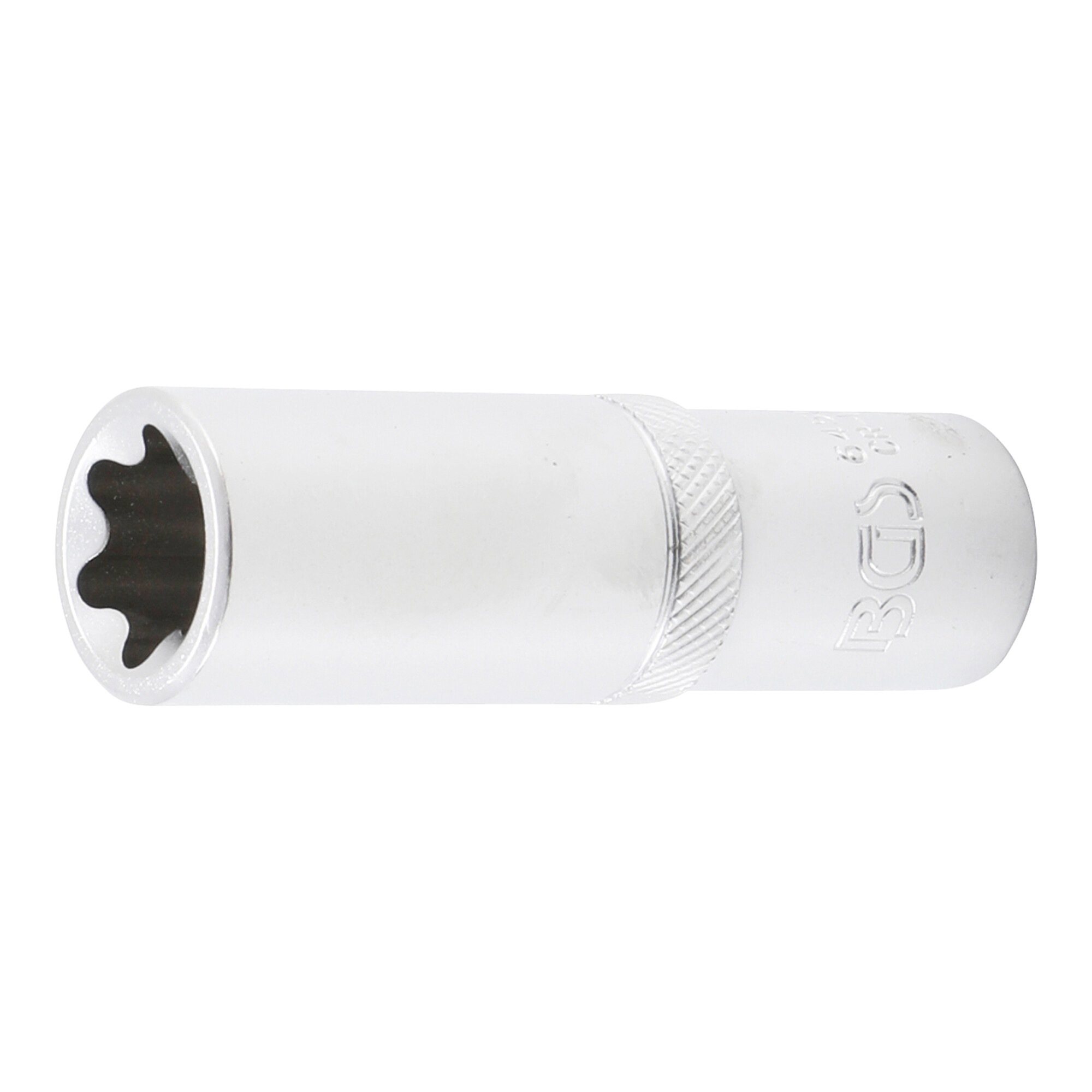 BGS Steckschlüssel-Einsatz E-Profil, tief 6450, Antrieb Innenvierkant 12,5 mm (1/2"), SW E20 ; BGS technic