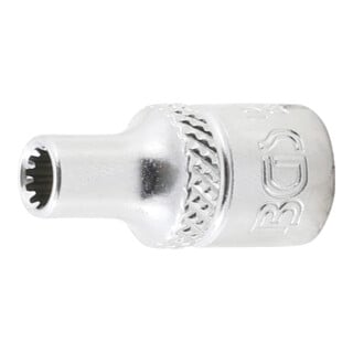 BGS Steckschlüssel-Einsatz Gear Lock 10104, Antrieb Innenvierkant 6,3 mm (1/4"), SW 4 mm