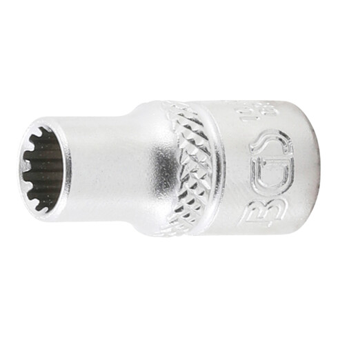 BGS Steckschlüssel-Einsatz Gear Lock 10106, Antrieb Innenvierkant 6,3 mm (1/4"), SW 6 mm