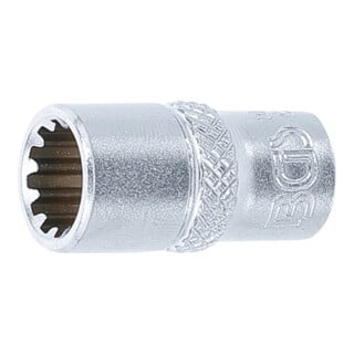 BGS Steckschlüssel-Einsatz Gear Lock 10108, Antrieb Innenvierkant 6,3 mm (1/4"), SW 8 mm