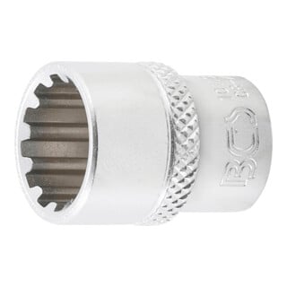 BGS Steckschlüssel-Einsatz Gear Lock 10113, Antrieb Innenvierkant 6,3 mm (1/4"), SW 13 mm