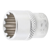 BGS Steckschlüssel-Einsatz Gear Lock 10114, Antrieb Innenvierkant 6,3 mm (1/4"), SW 14 mm