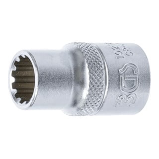 BGS Steckschlüssel-Einsatz Gear Lock 10212, Antrieb Innenvierkant 12,5 mm (1/2"), SW 12 mm
